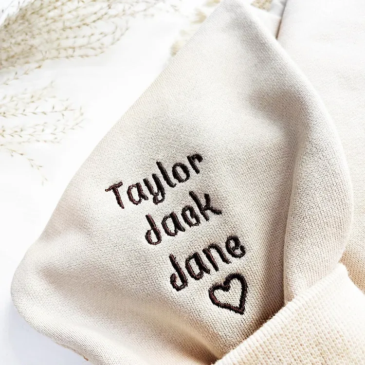 Customized Mom Mum Mother-Child Photo Mother's Day Embroidered Sweatshirt