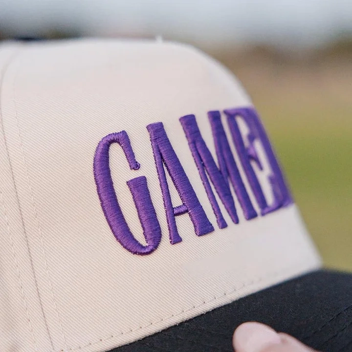 Game Day  Embroidery Baseball Cap with Sport Icon on Side