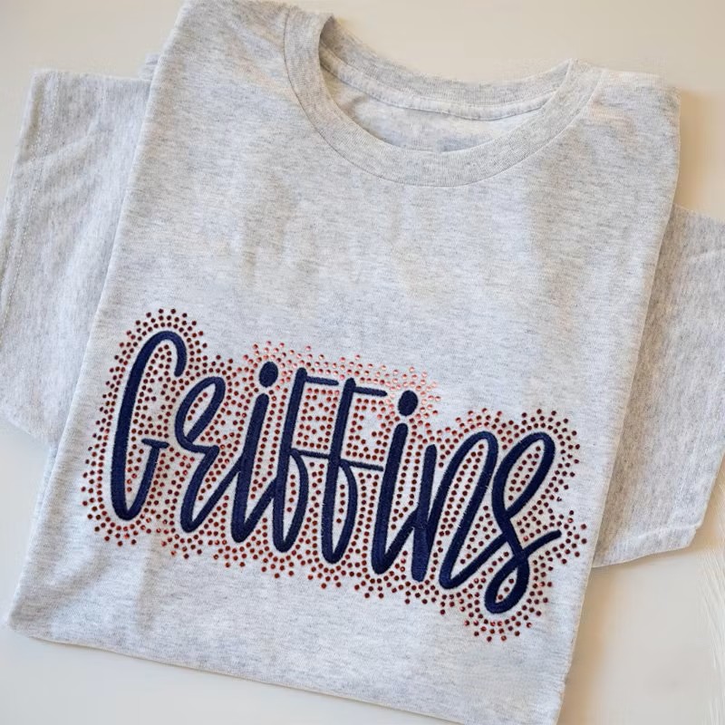 Custom Team Name Lions Embroidered & Bling Sweatshirt T-shirt Hoodie