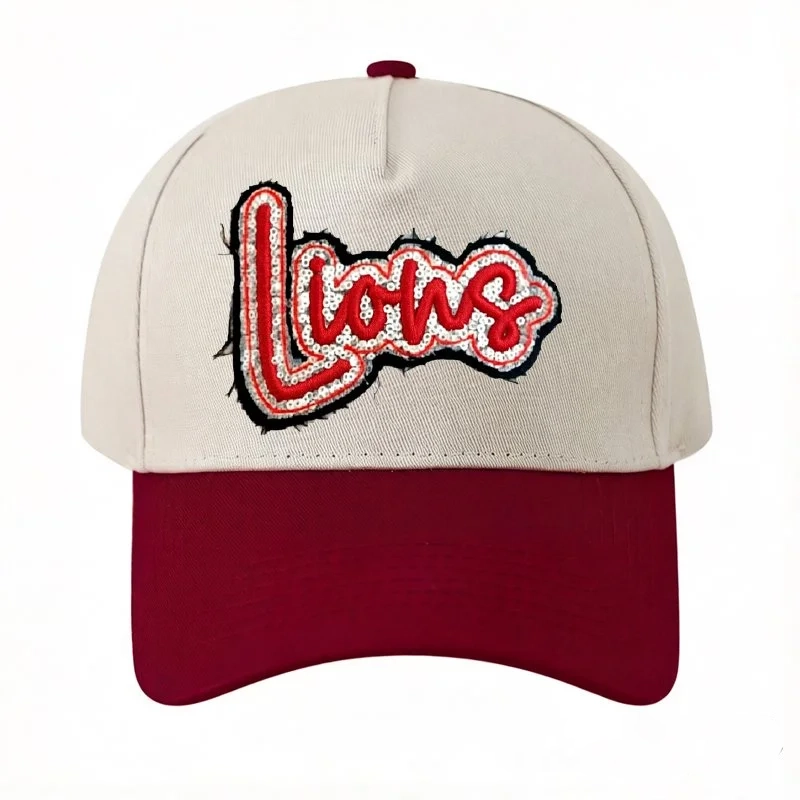 Custom Team Name Sequin Embridered Baseball Cap Sport Lover Hat