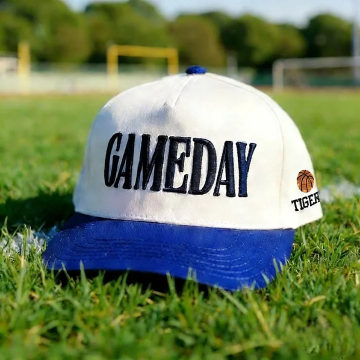 Game Day  Embroidery Baseball Cap with Sport Icon on Side