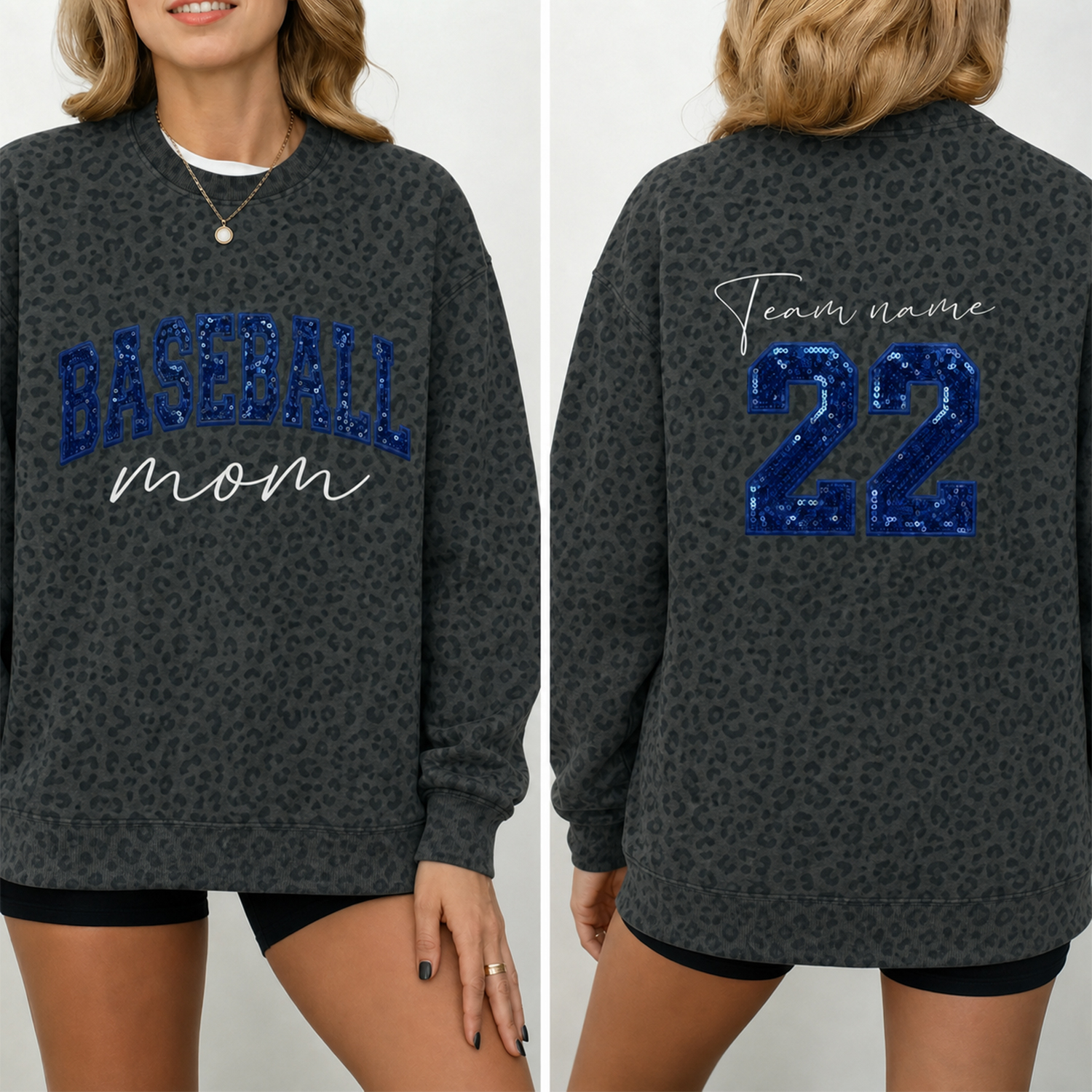 Custom Sequin Baseball MAMA T-shirt Sports MAMA T-shirt – Personalized Glitter Letters T-shirt Vintage Style | Gifts for Sports Mom