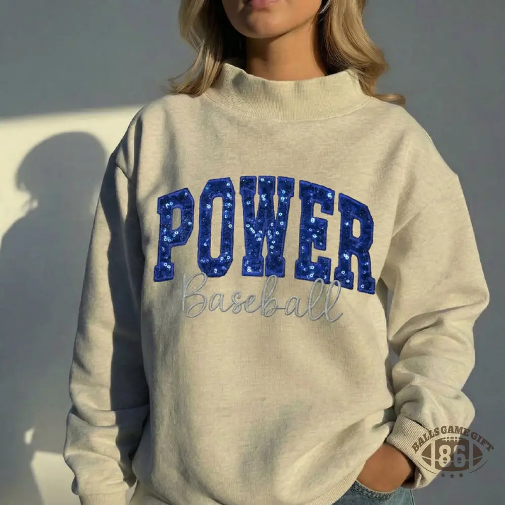 Personalized Sequin Letters Name Team Mock Neck 