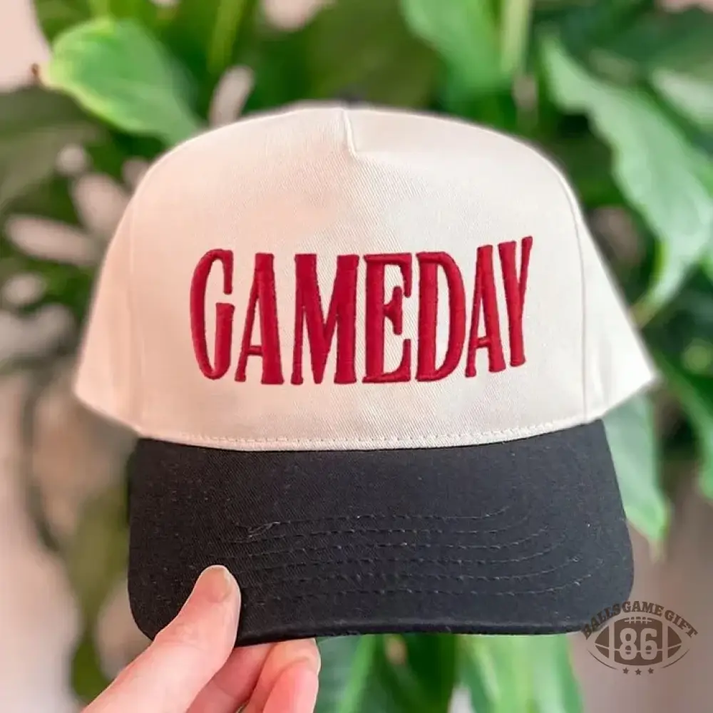 Game Day  Embroidery Baseball Cap with Sport Icon on Side