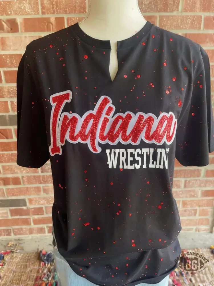 Custom Sports Mom Shirt ✨ Personalized Mascot Tee – Sparkle Game Day T-Shirt for Wrestling Moms