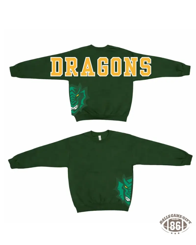 Retro Varsity Crewneck Sweatshirt, Vintage School Spirit Pullover, Oversized Casual Top