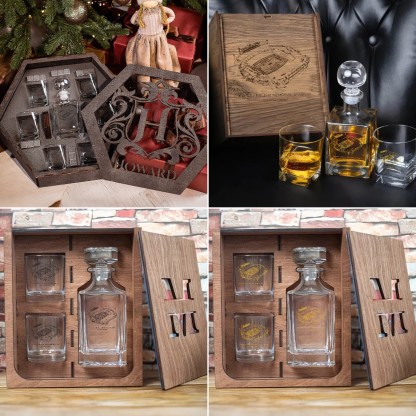 Faurot Field at Memorial Stadium- Missouri Tigers Whiskey Set 