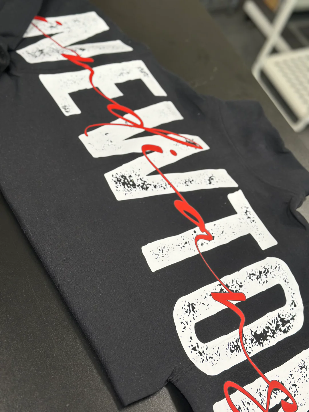 Custom 1/4 Zip Distressed Big Back With Front Print