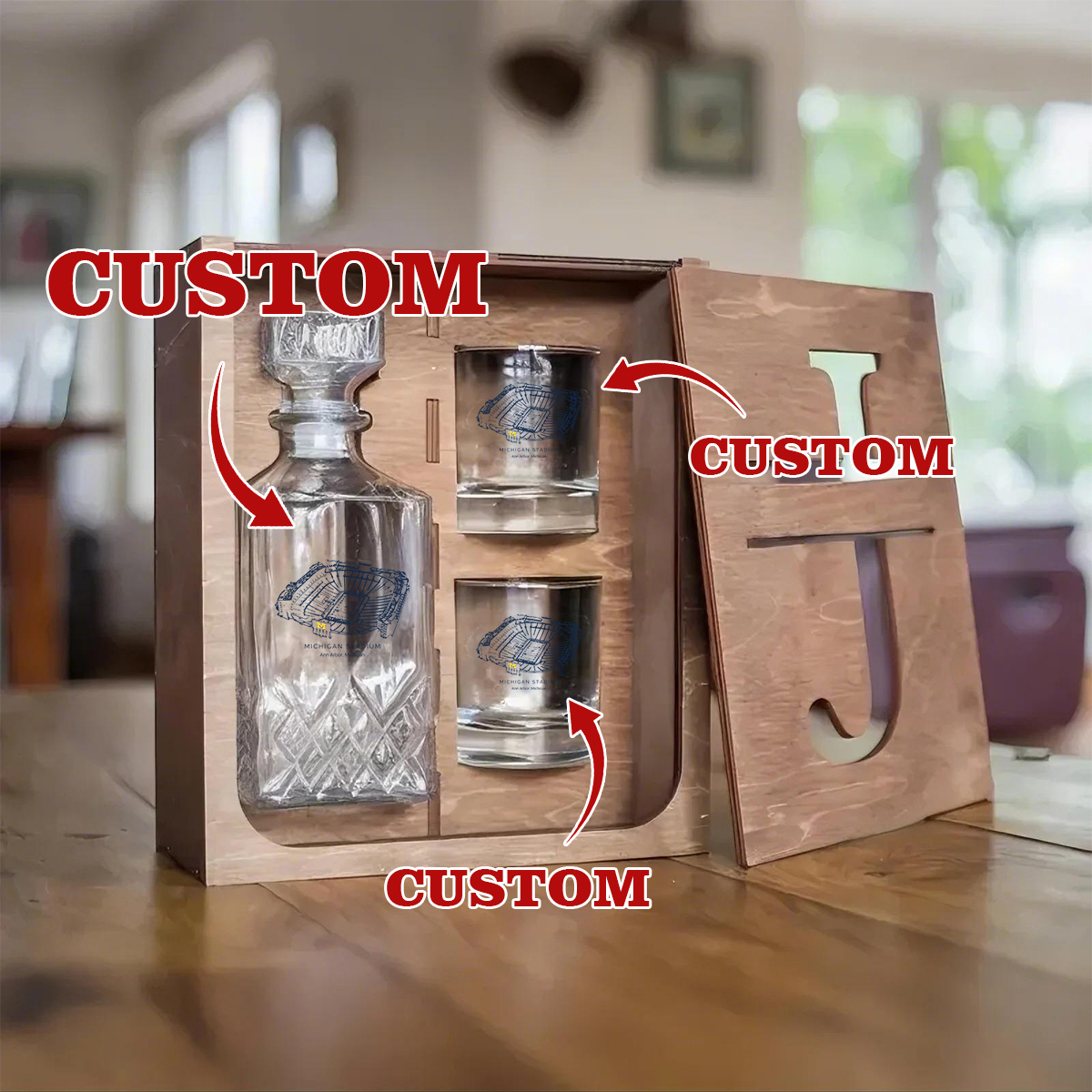 Ohio Stadium - Ohio State Buckeyes Whiskey Set