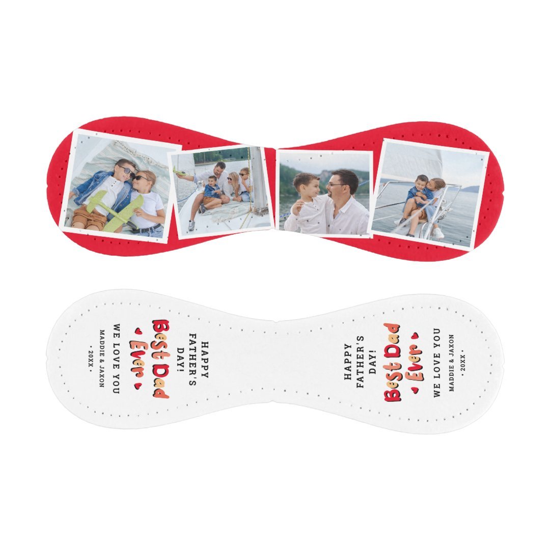 Trendy 4 Photo Best Dad Ever Keepsake Fathers Day Baseball