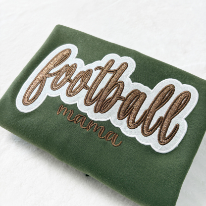 Customized Football Glitter Sweatshirt,Gifts For Sports Lovers,Mama Sweatshirt