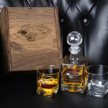 Kenan Memorial Stadium - North Carolina Tar Heels Whiskey Set 
