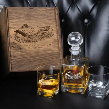 Memorial Stadium (Indiana) - Indiana Hoosiers Whiskey Set 