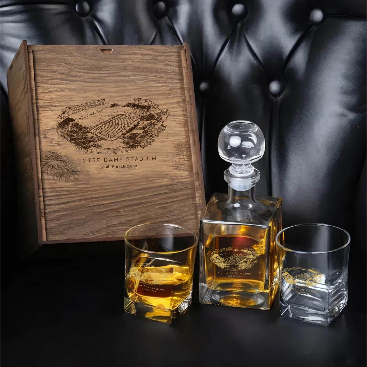 Notre Dame Stadium - Notre Dame Fighting Irish Whiskey Set 