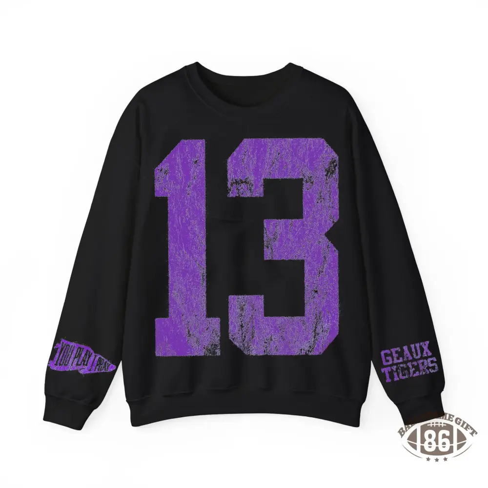 Custom Vintage Varsity Number or Letter Sweatshirt | Personalized Print Team Birthday or City Hoodie | Gifts for Sports Mom