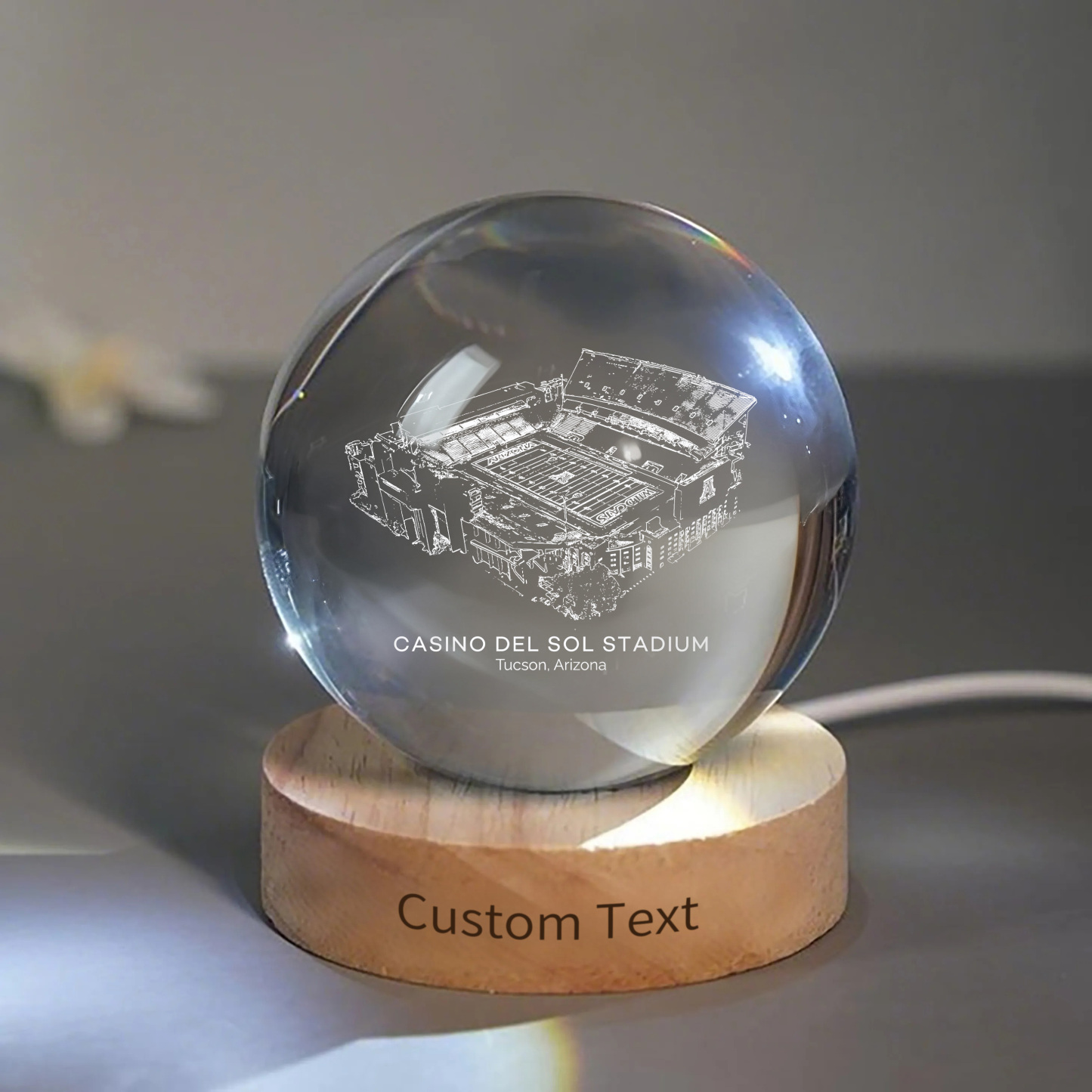 Casino Del Sol Stadium 3D Spherical Crystal Ball Lamp