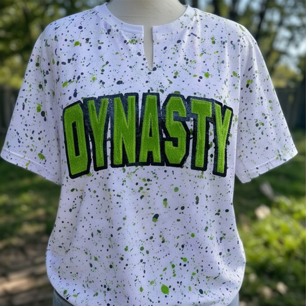 Custom Handmade Dot Mascot shirt Custom Sequin Embroidery Team Name Sweatshirt