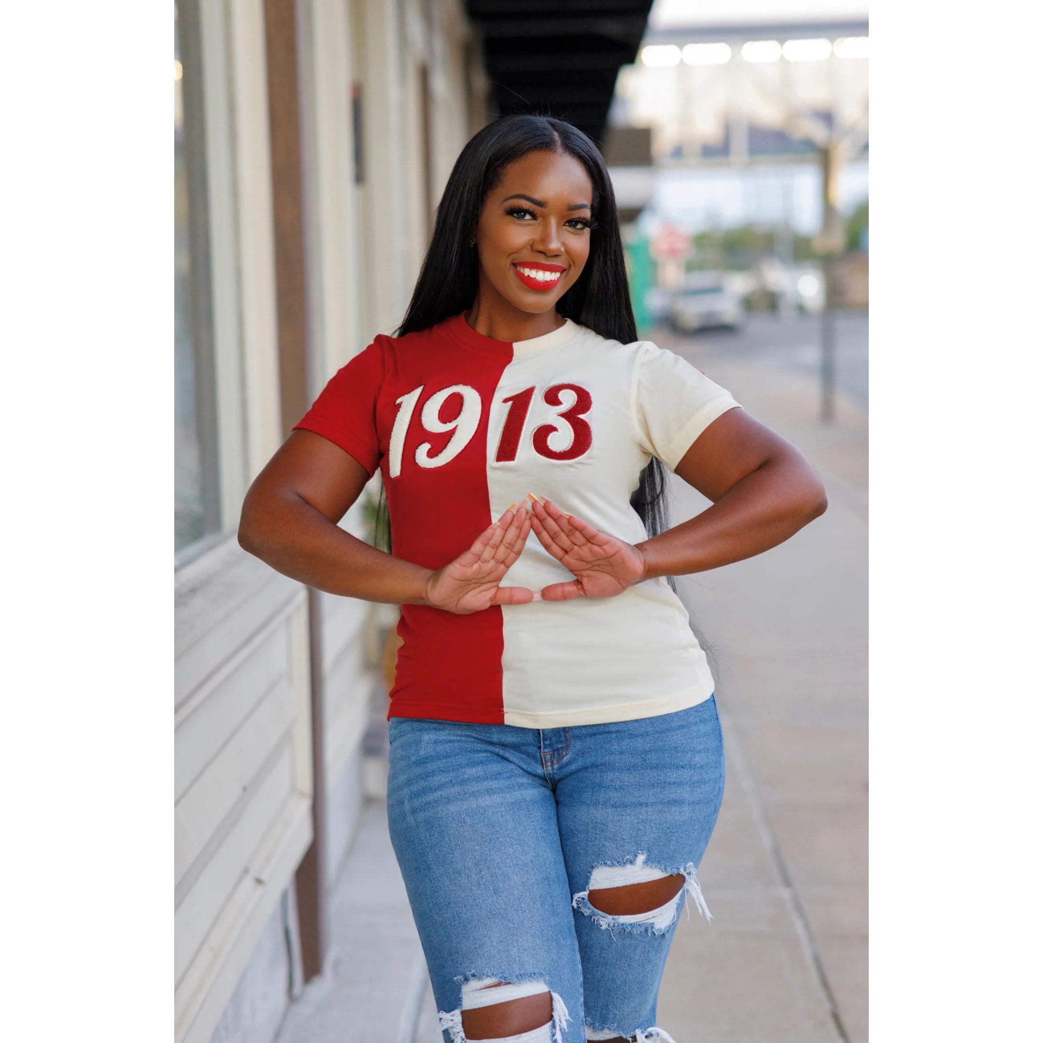 Customizable Split Sorority T-Shirt - Personalized Founding Year & Color Greek Life Tee
