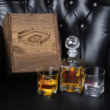 Sanford Stadium - Georgia Bulldogs Whiskey Set 