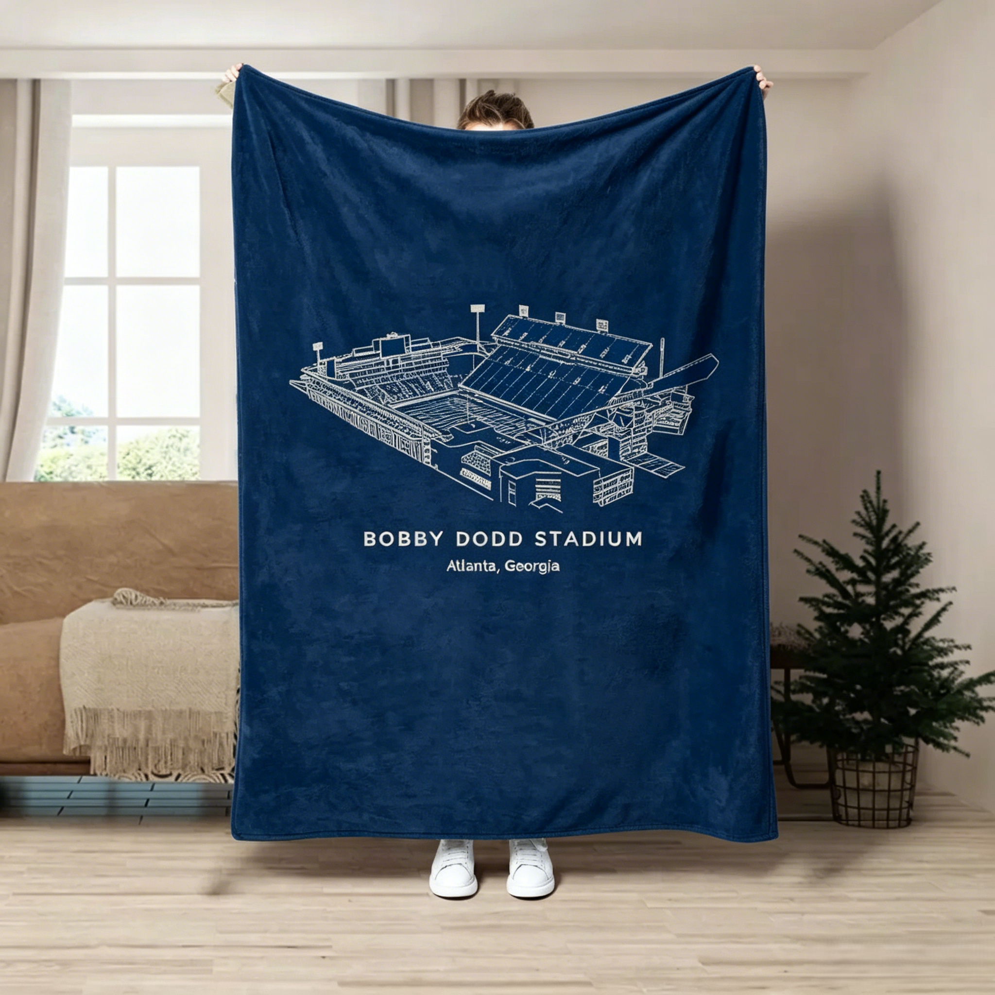 Bobby Dodd Stadium -  College Football Stadium Blanket