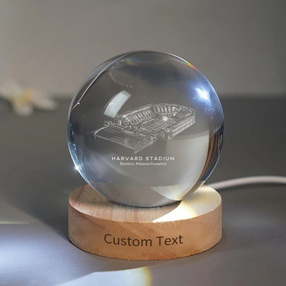 Harvard Stadium 3D Spherical Crystal Ball Lamp