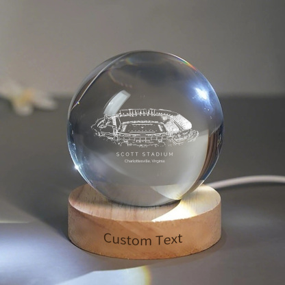 Scott Stadium 3D Spherical Crystal Ball Lamp