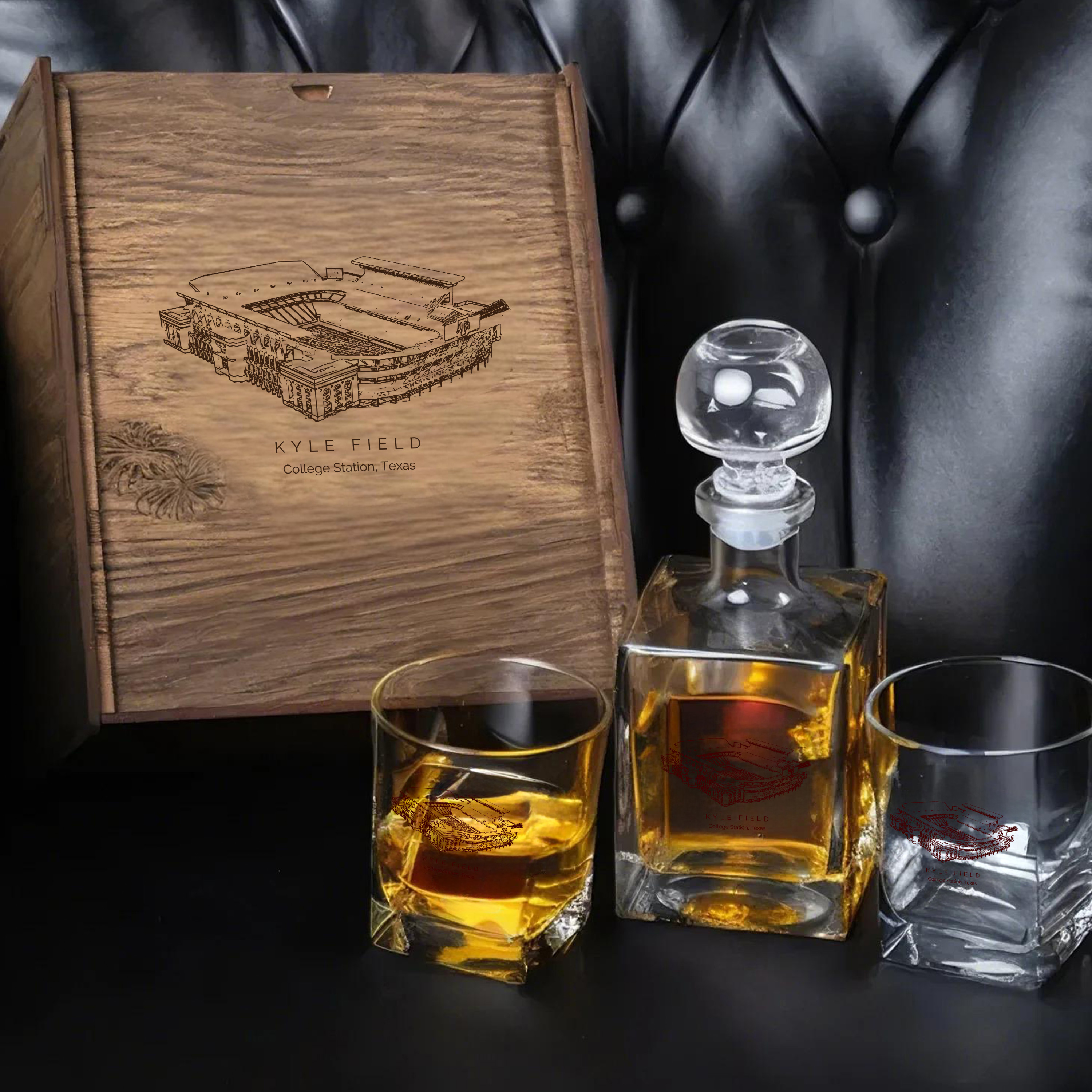 Kyle Field - Texas A&M Aggies Whiskey Set 