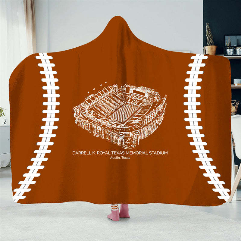 Darrell K Royal–Texas Memorial Stadium - College Football Hat Blanket