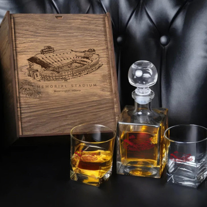 Memorial Stadium (Indiana) - Indiana Hoosiers Whiskey Set 
