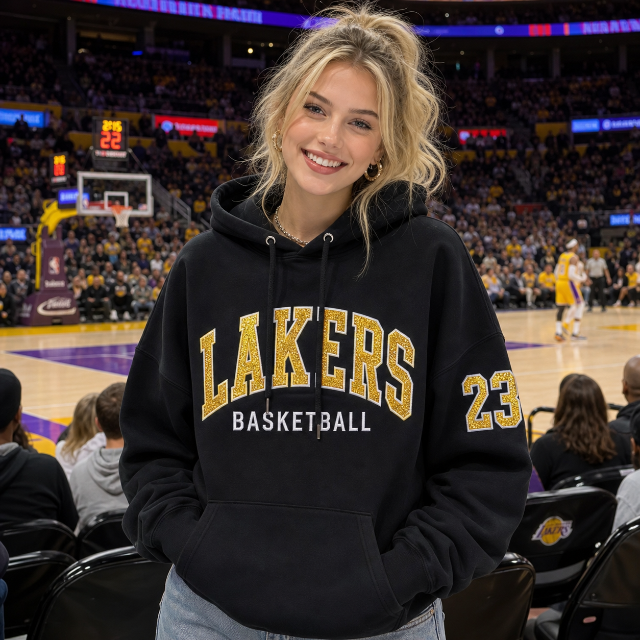 Custom Glitter Applique Game Day Sweatshirt – Any Team, Any Sport