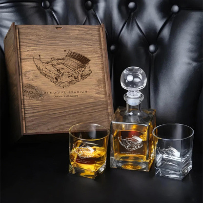 Memorial Stadium (Clemson) Whiskey Set 