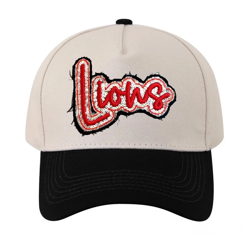 Custom Team Name Sequin Embridered Baseball Cap Sport Lover Hat