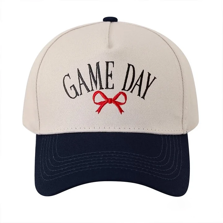 Game Day Sport Bow Embroidery Baseball Cap Sport Mom Gifts
