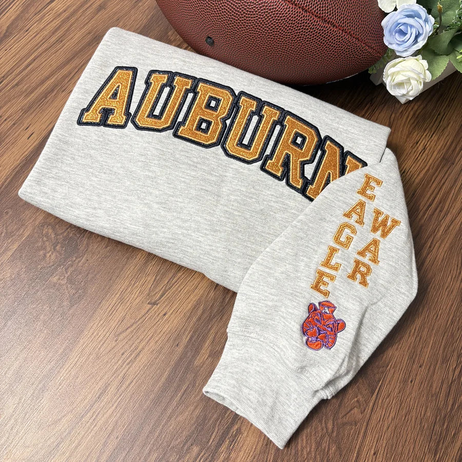 Custom Team Glitter Embroidered Sweatshirt Hoodie T-shirt