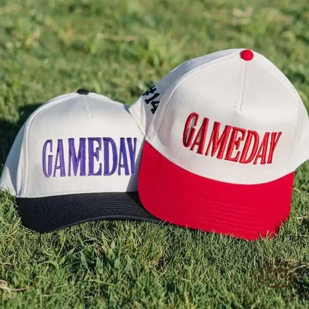 Game Day  Embroidery Baseball Cap with Sport Icon on Side