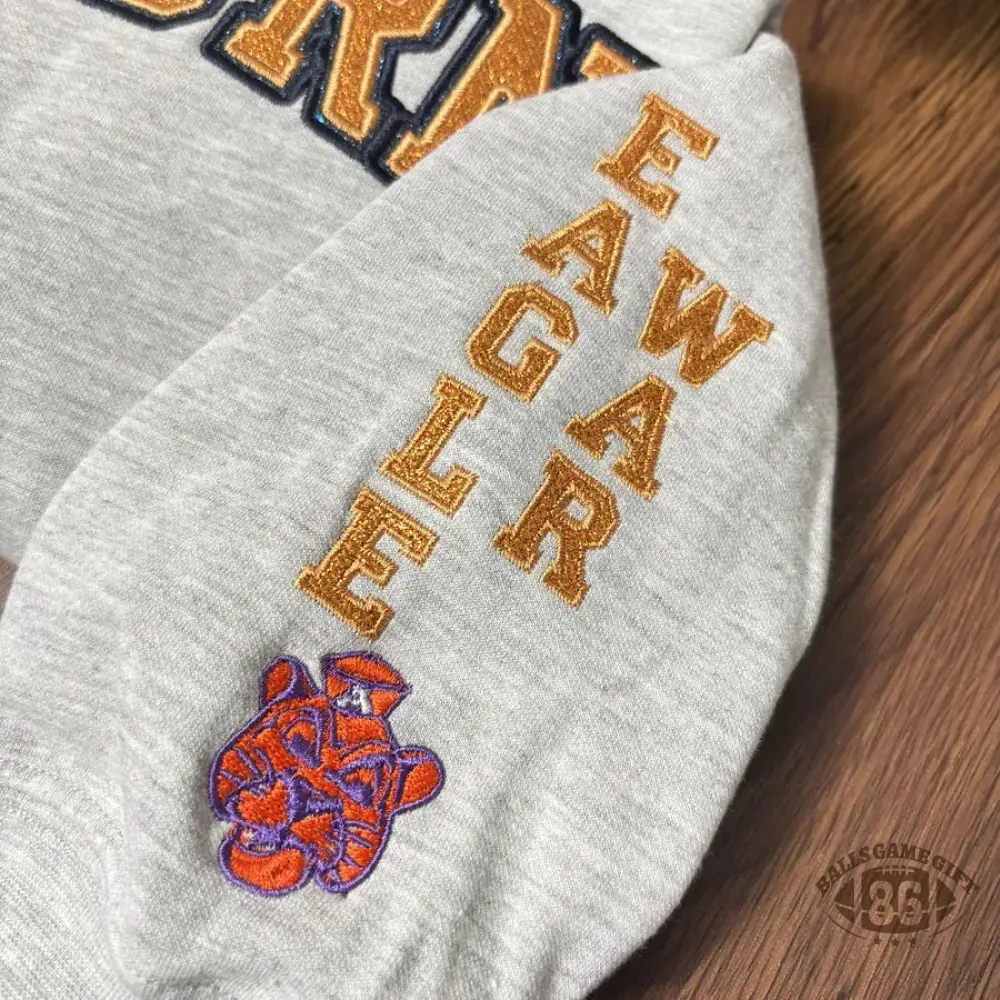 Custom Team Glitter Embroidered Sweatshirt Hoodie T-shirt