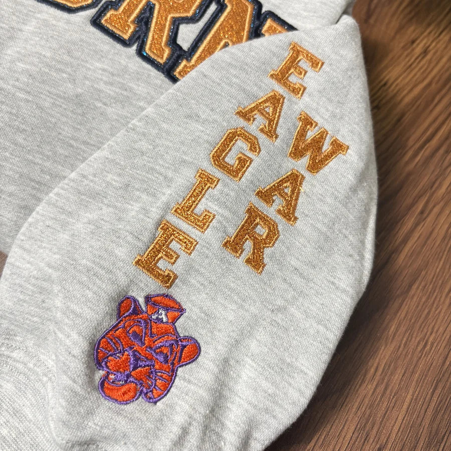 Custom Team Glitter Embroidered Sweatshirt Hoodie T-shirt