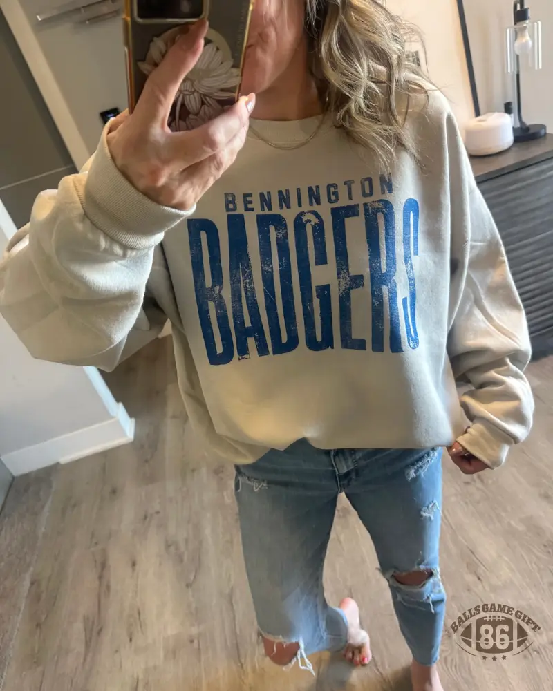 Custom School Spirit T-shirt - Vintage Distressed Mascot Sweatshirt