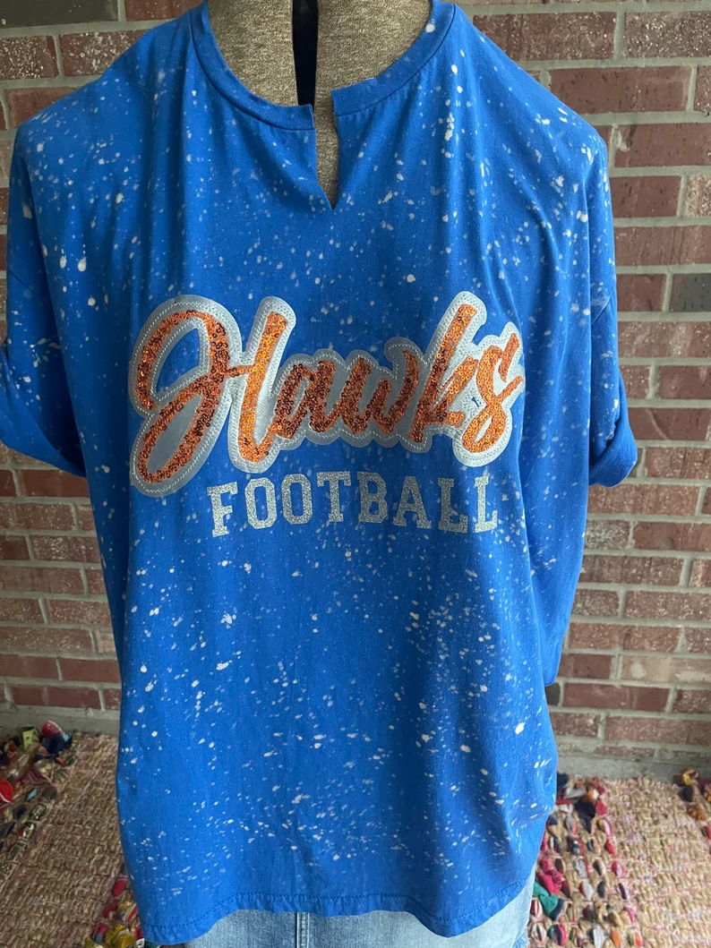 Personalized School Spirit Glitter Tee – Custom Mascot Game Day Shirt
