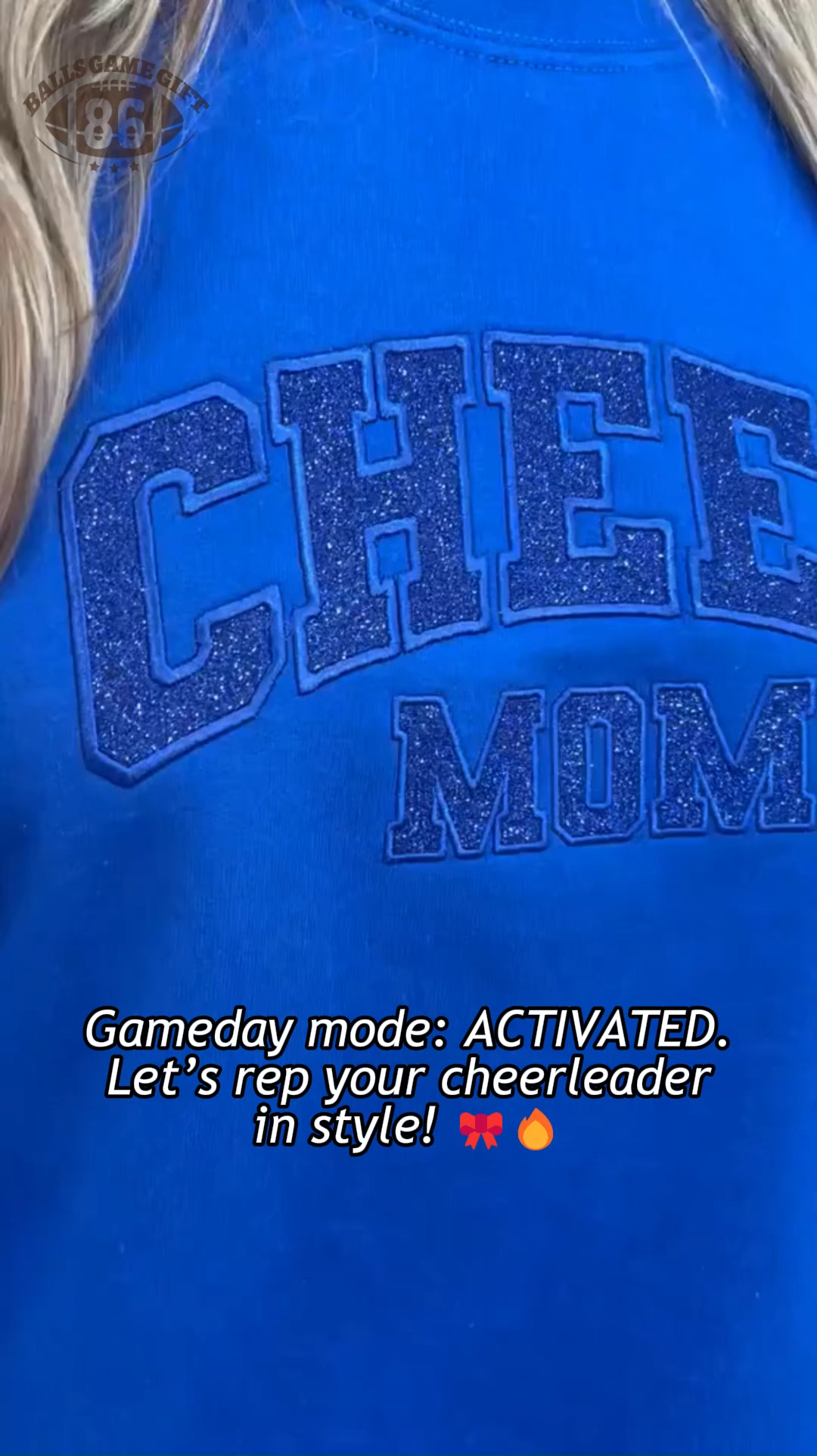 Cheer Mama gift, Embroidered Cheer Mom sweater, Cheerleading Mom tee