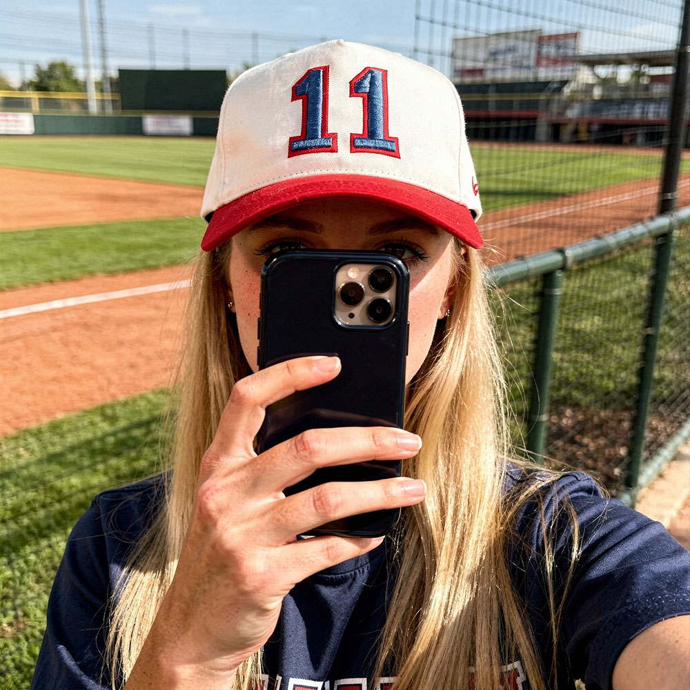 Ballsgamegift Custom Sports Number and Letter Hat Puff Embroidery Game Day Baseball Cap