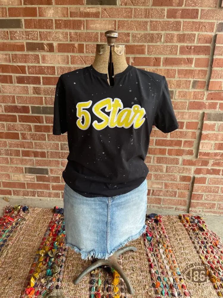 ✨ Personalized Glitter Mascot Notch Neck Tee – Custom School Spirit Shirt