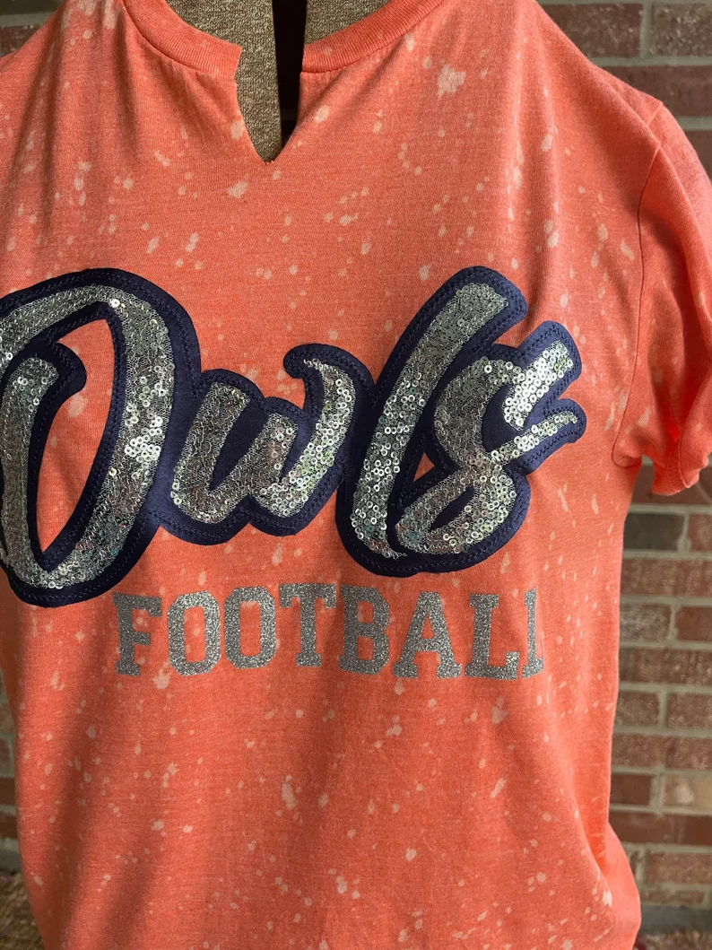 Personalized School Spirit Glitter Tee – Custom Mascot Game Day Shirt