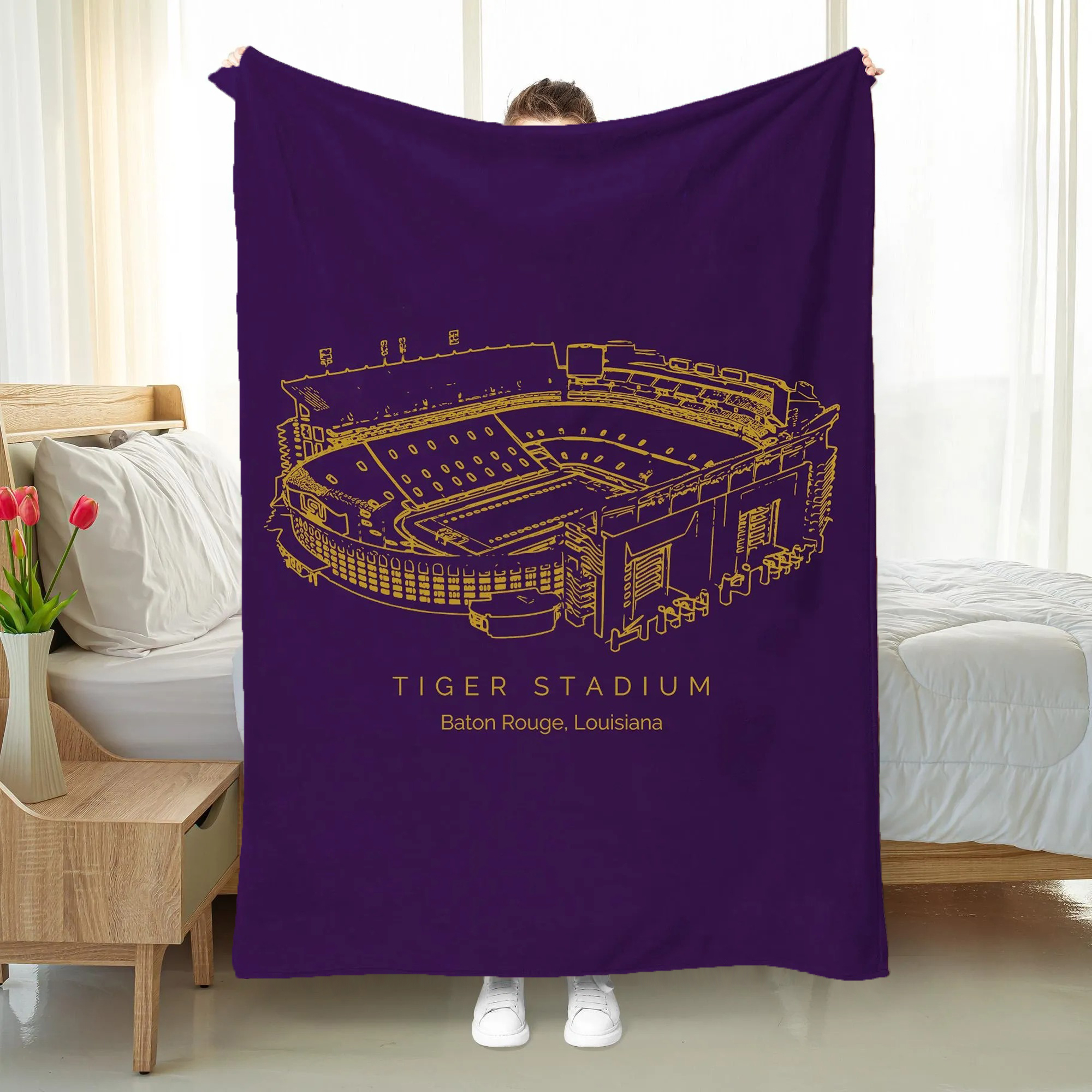 Tiger Stadium (LSU) - LSU Tigers football, College Football Blanket