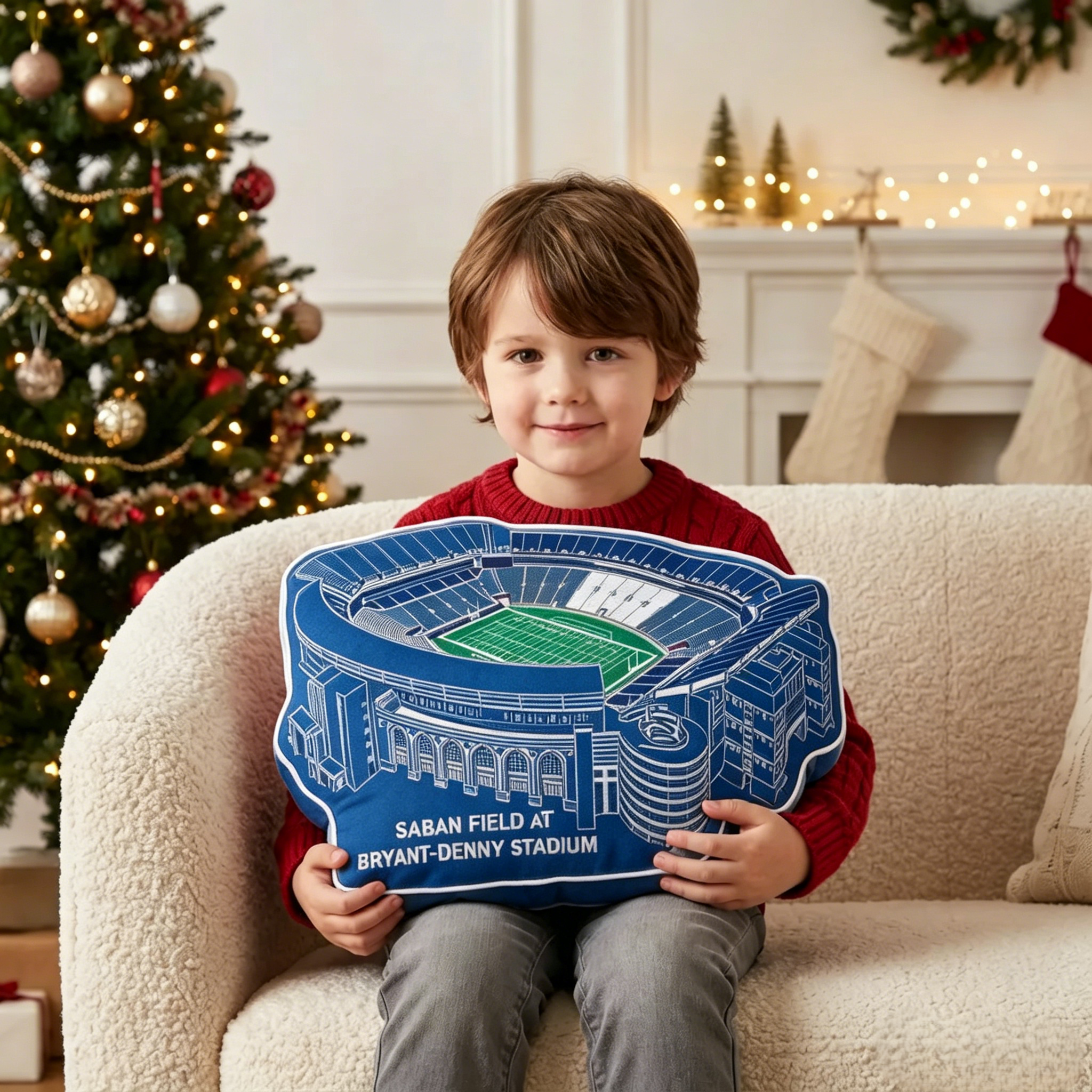 Saban Field At Bryant Denny Stadium Plush Pillow