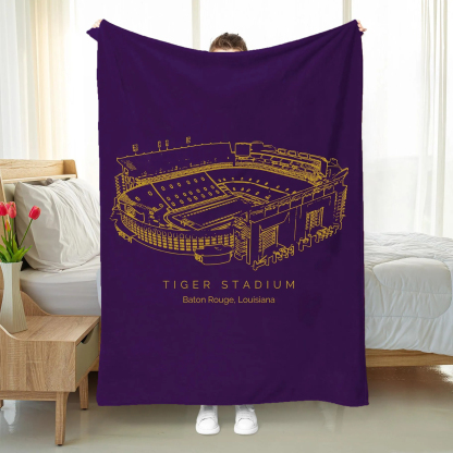 Tiger Stadium (LSU) - LSU Tigers football, College Football Blanket