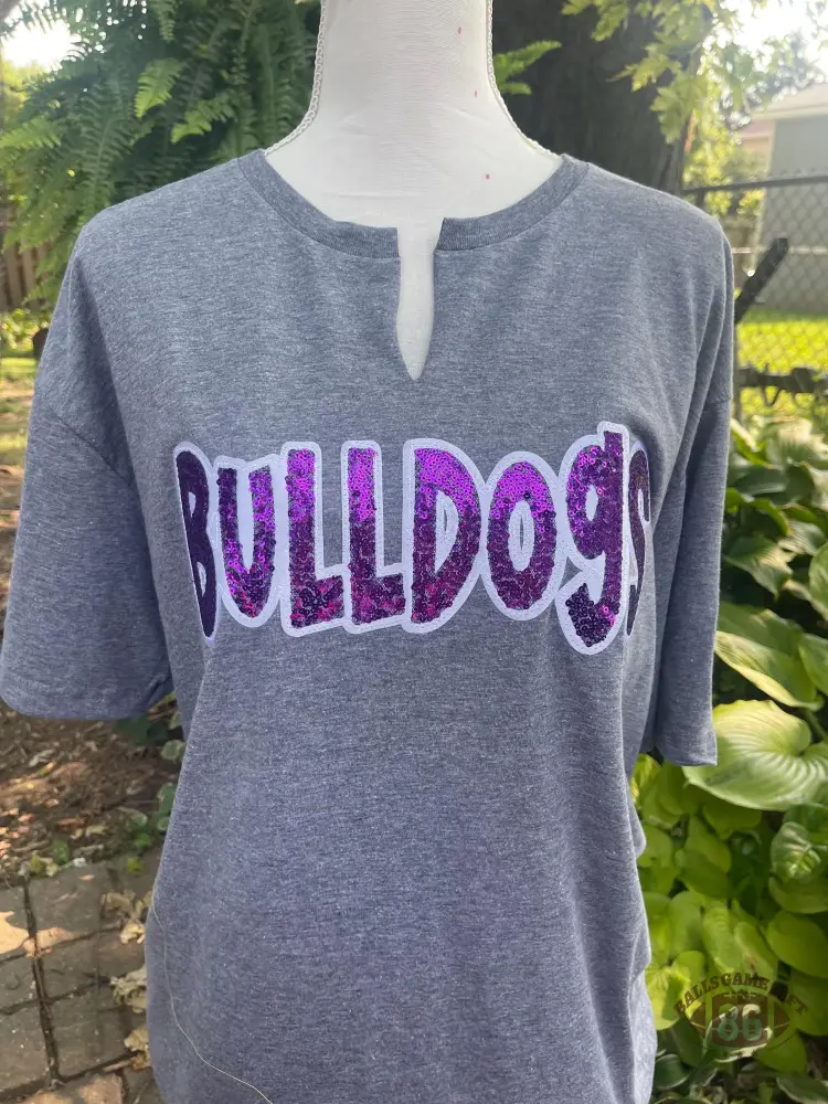Personalized Team Shirts Custom Sportswear with Mascot Design Sparkle Glitter Sequin T-Shirt for Cheerleading & Events