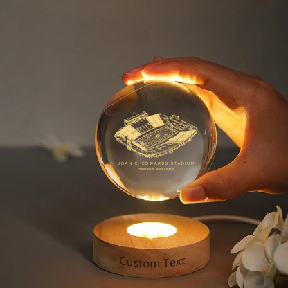Joan C. Edwards Stadium 3D Spherical Crystal Ball Lamp