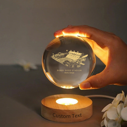 Bobby Dodd Stadium 3D Spherical Crystal Ball Lamp