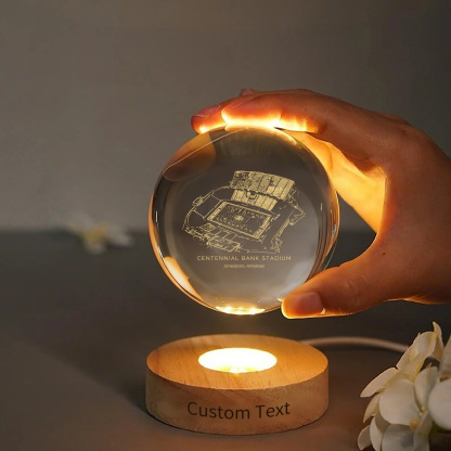 Centennial Bank Stadium 3D Spherical Crystal Ball Lamp